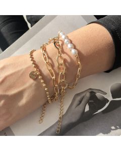Fashion Jewelry Geometric Pearl Retro Jewelry Women