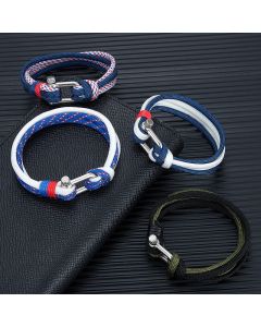 Stainless Steel Buckle Umbrella Rope Jewelry Bracelet