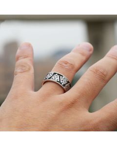 Nordic Viking Retro Style Simple Stainless Steel Ring