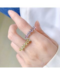 New S925 Zircon 5mm Silver Ring