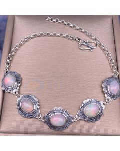 Bracelet S925 Silver Inlaid Vintage Craft