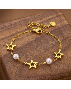 Xingyue Zircon Pearl Titanium Steel Bracelet Female Niche