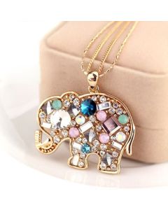 Diamond Baby Elephant Pendant
