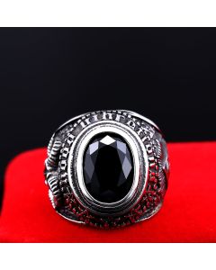 Men's Vintage Zircon Stainless Steel Ring