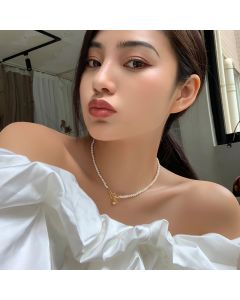 Vintage Pearl Necklace Female Clavicle Chain