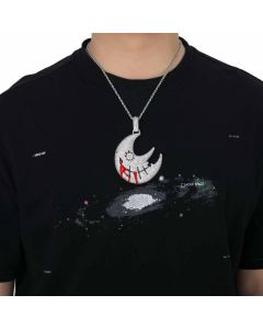 Necklace Hip Hop Moon Pendant Necklace Exaggerated Funny Necklace