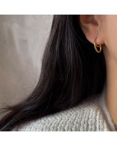 Sterling Silver Minimalist Pig Nose Earrings Silver Ladies