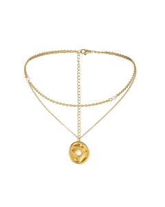 Vintage Coin Pearl Pendant Item