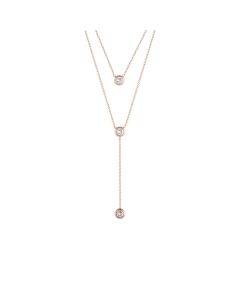 Double-layer Rhinestones Stacked Clavicle Chain Necklace Jewelry Temperament Necklace