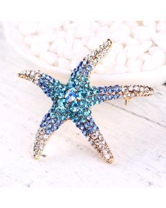 Women's Fashionable All-match Diamond Starfish Brooch