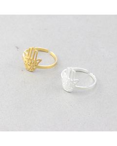 Hollow  Adjustable Male And Female Stainless Steel Ring