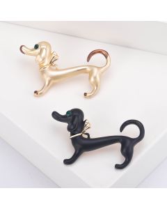 Cute Dripping Oil Sausage Dog Animal Pin Simple Same Style Breastpin Ornament
