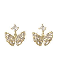 Rhinestone Butterfly Ear Jewelry Forest Girl