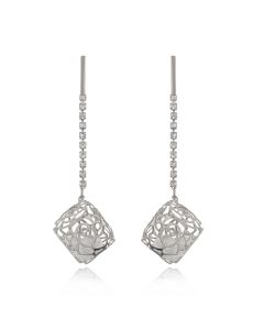 Korean Temperament Hollow Flower Stud Earrings Long Ear Jewelry