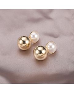 New Trendy Silver Needle Stud Earrings