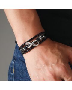 Men's Retro Infinite Symbol Leather Bracelet