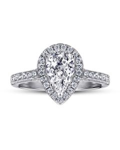 Drop-shaped Simulation Diamond Ring