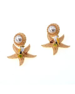 Starfish Pearl Earrings Earrings Korean Fashion Earrings