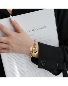 Retro Love Gold Bracelet Female Individualized And Minimalist Without Fading