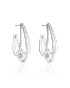 Personalized Metal High-end Exaggerated Hollow Round Bead Earrings