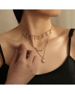 Multilayer U-shaped Tassel Necklace