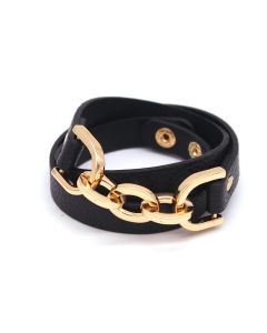 European And American Bracelets Personality Geometry Bracelet Alloy Multi-color Multi-layer Leather