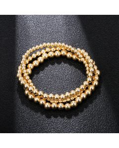 Resin Plastic Bead Women's Beaded Stretch Bracelet