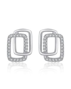 S925 Three-Dimensional Design Sense Fashion Earrings Female Net Red Temperament Pure Silver Earrings Personalized Jewelry