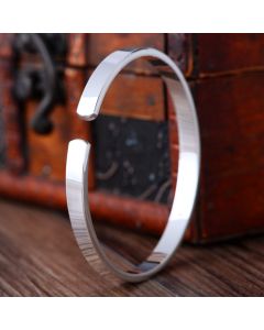 Sterling Silver Bracelet Female Pair Of Simple Smooth