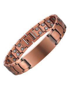 Turtle Back Double Row Magnet Red Copper Bracelet Men's Bracelet