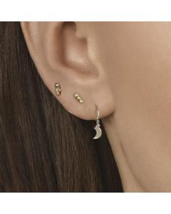 Fashion And Personality Women's Moon Pure Silver Ear