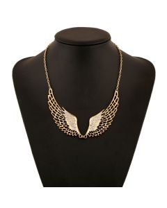 Diamond Angel Wing Necklace Short Style Fake Collar Hollow All-match Necklace