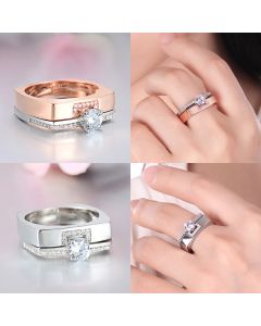 Closed Ring Simple Pair Ring Valentine's Day Gift Ring