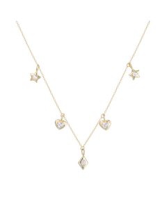 S925 Sterling Silver Necklace Popular Choker Clavicle Chain Love Element