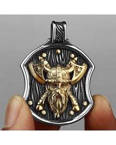 Viking Celtic Axe Pendentif En Acier Titane Necklace