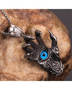 Punk Demon Eye Pendant Necklace