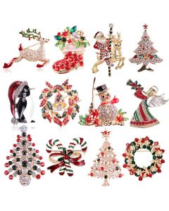 Women's Fashion Simple Geometric Christmas Brooch