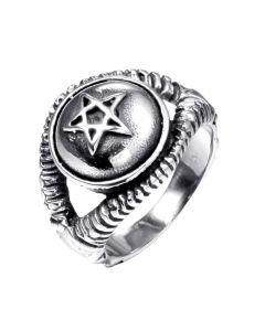 Stainless Steel Five-pointed Star Six-pointed Star Ring