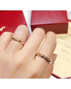 Simple Men And Women Couples Ring Rose Gold Light Luxury