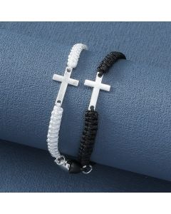 Men's And Women's Fashion Cross Weaving In Black And White Carrying Strap Suit