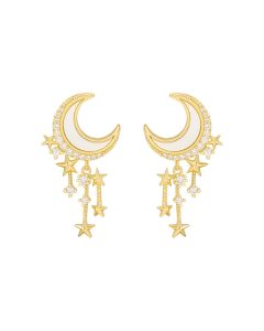 Premium Stud Earrings Star Moon Earrings