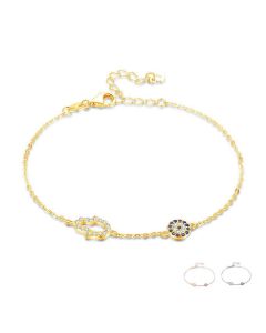 S925 Sterling Silver Bracelet Palm Bracelet Cross-border Spot Foreign Trade Bracelet