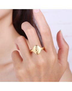 Vintage Sunflower Flower Pattern Ring