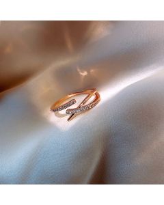Woven Twist Net Celebrity Ring Women