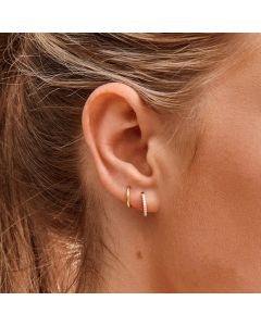 S925 Sterling Silver Asymmetric Diamond-embedded Classic Earclip Earrings