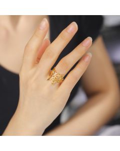 Pentagram Pointed Wing Butterfly Ring
