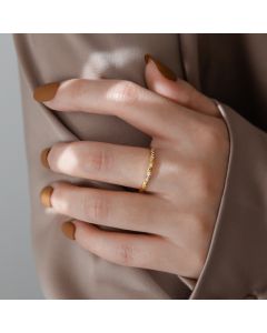 Diamond Titanium Steel Index Finger Tail Ring Pinky Niche Design