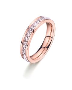 Titanium steel ring female Japanese and Korean version personality plated 18 rose gold ring does not fade fashion jewelry wholesale