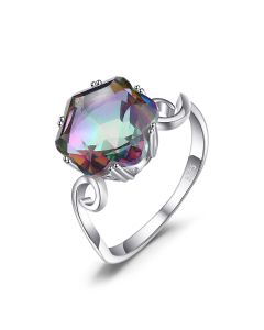 New European and American cross-border foreign trade fashion jewelry Fashion seven-color gem  ring