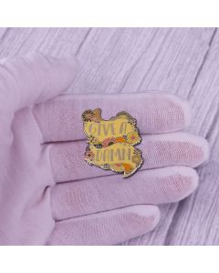 Don't Care Flower Brooch Feminist Badge